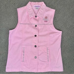 Vintage Bedazzled Jean Vest